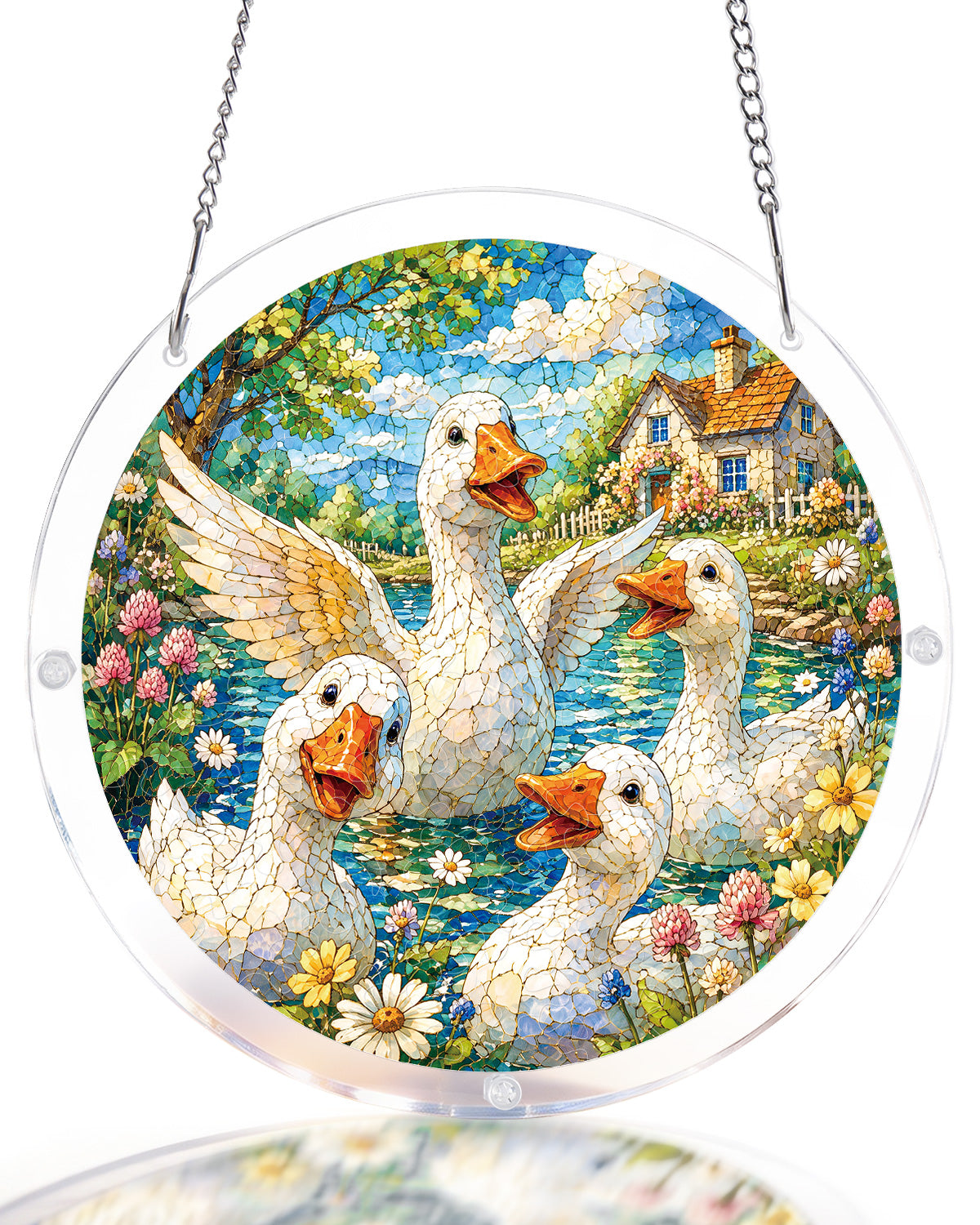 kaayee-suncatcher-puzzle-lakeside-goose-fensterbild-large-garten image 1