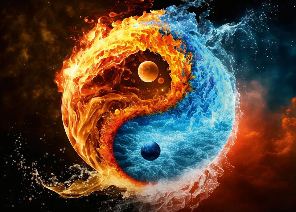 ulmer-puzzleschmiede-puzzle-2000-teile-harmonie-feuer-eis-yin-yang image 1
