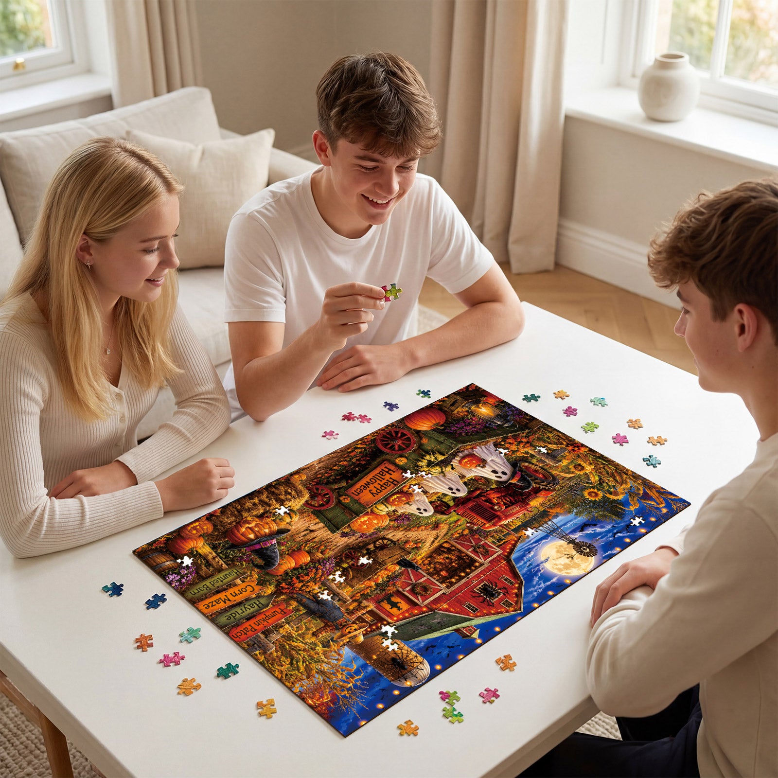 kaayee-haunted-harvest-moon-1000-teile-puzzle-eco-white-board image 4