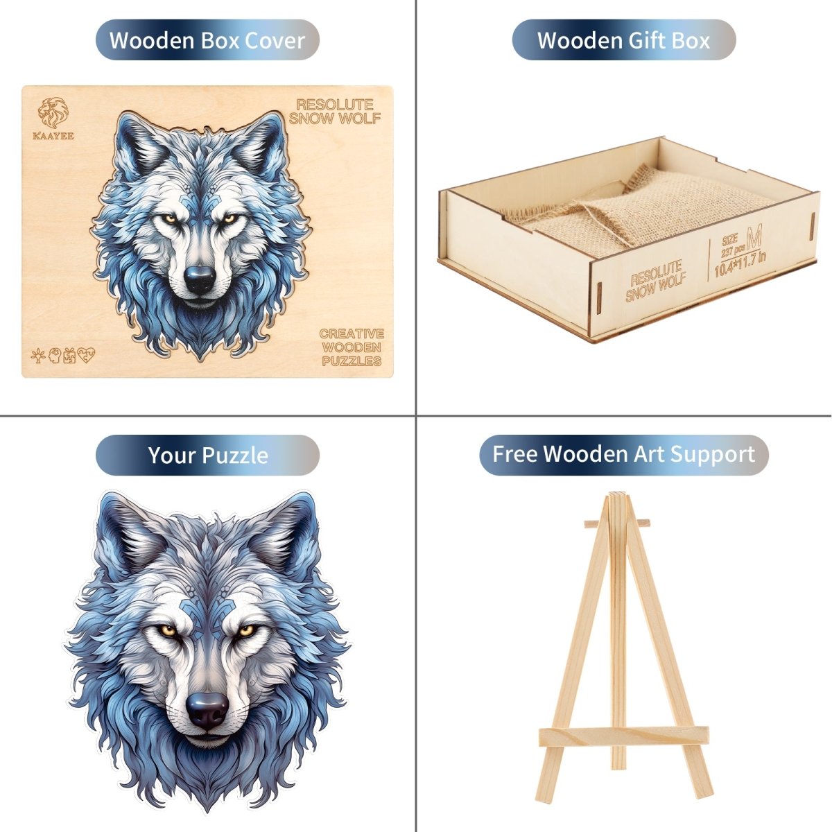 kaayee-resolute-snow-wolf-holzpuzzle-medium-tier image 3