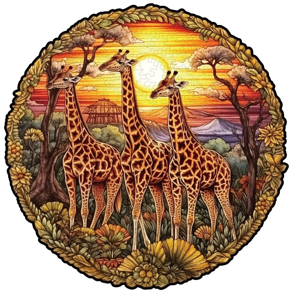 kaayee-giraffe-family-wooden-puzzle-holzpuzzle-medium-giraffe image 1