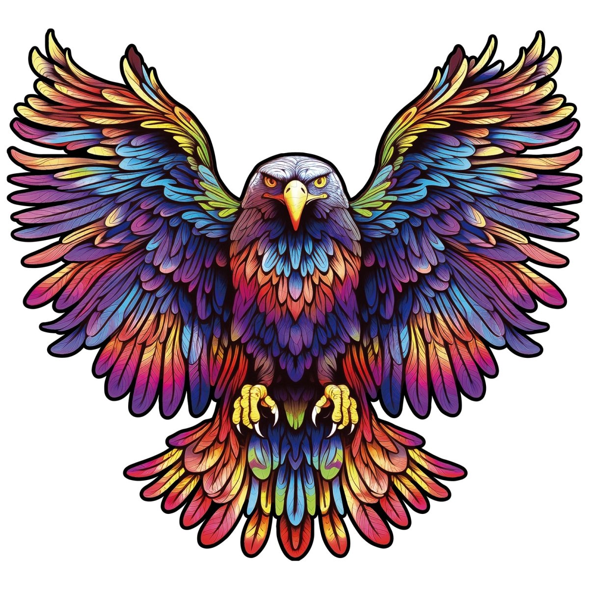 kaayee-wooden-puzzle-soaring-eagle-holzpuzzle-m-bunt-adler image 1