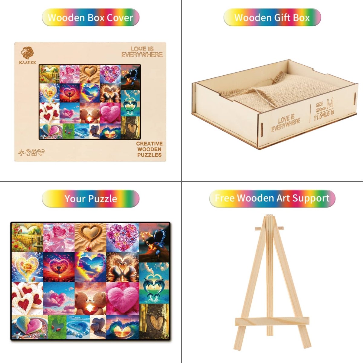 kaayee-love-is-everywhere-holzpuzzle-medium-herz image 5