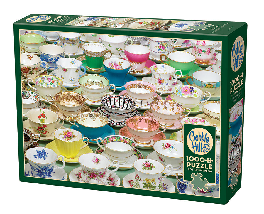 cobble-hill-1000-piece-teacups-puzzle-tassen-vintage-1000-teile image 1