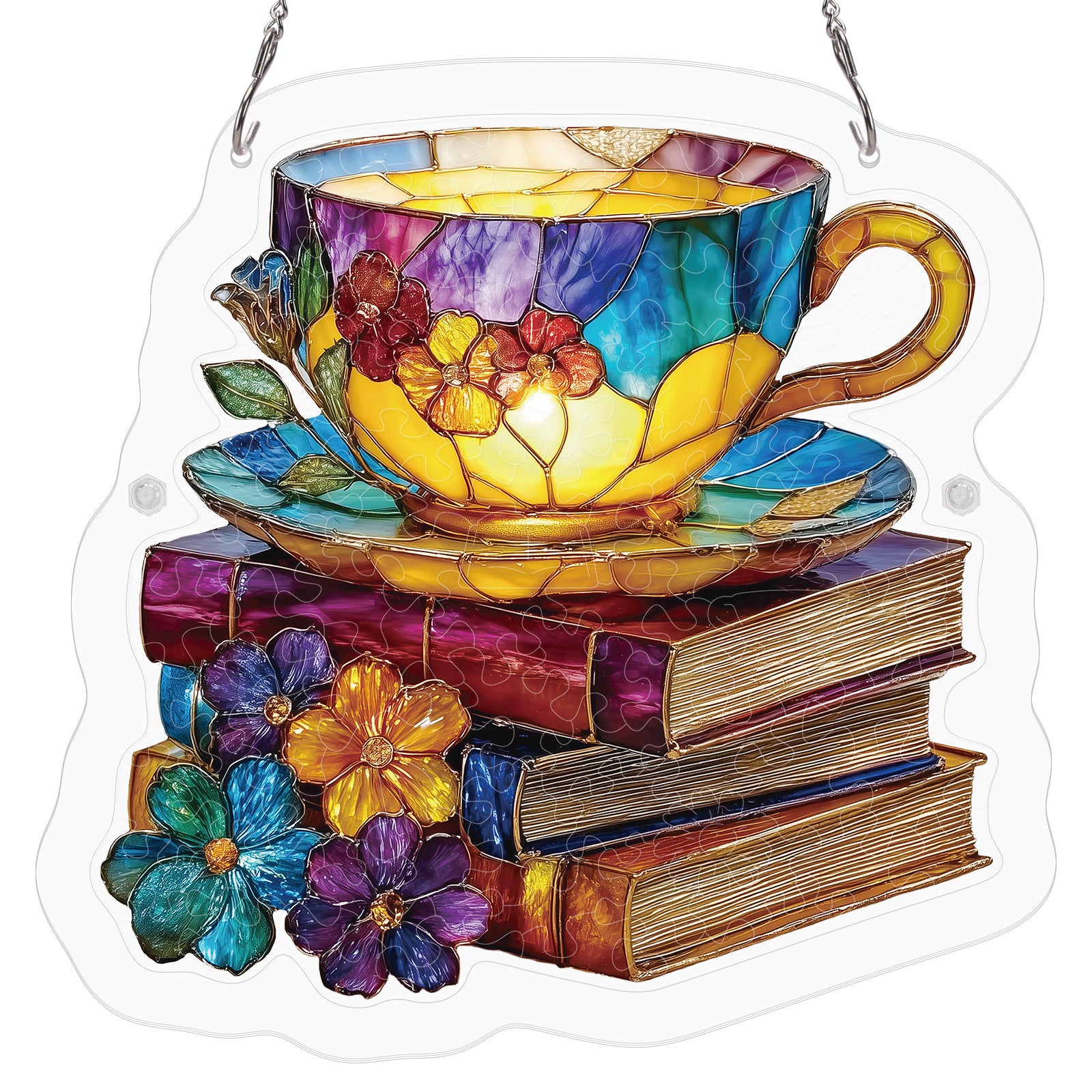 kaayee-suncatcher-radiant-bloom-teetasse-puzzle-medium-acryl image 6