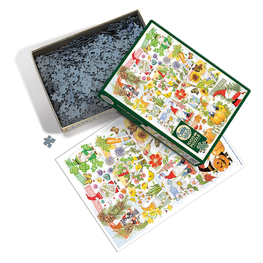 cobble-hill-a-happy-gnome-life-puzzle-1000-teile-garten image 3