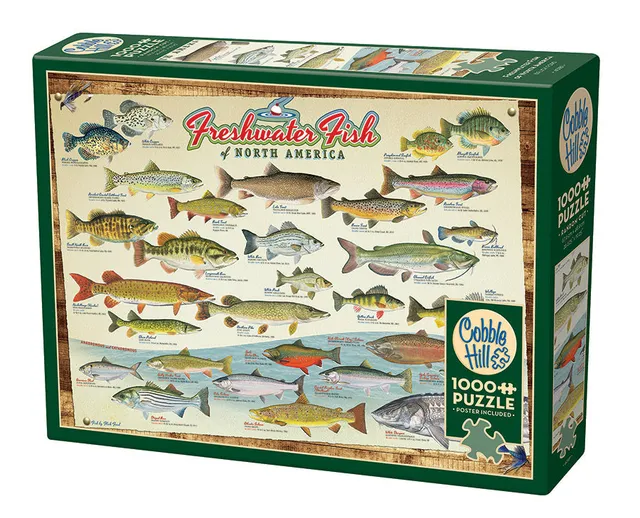 cobble-hill-1000-piece-freshwater-fish-puzzle-1000-teile-fische image 1
