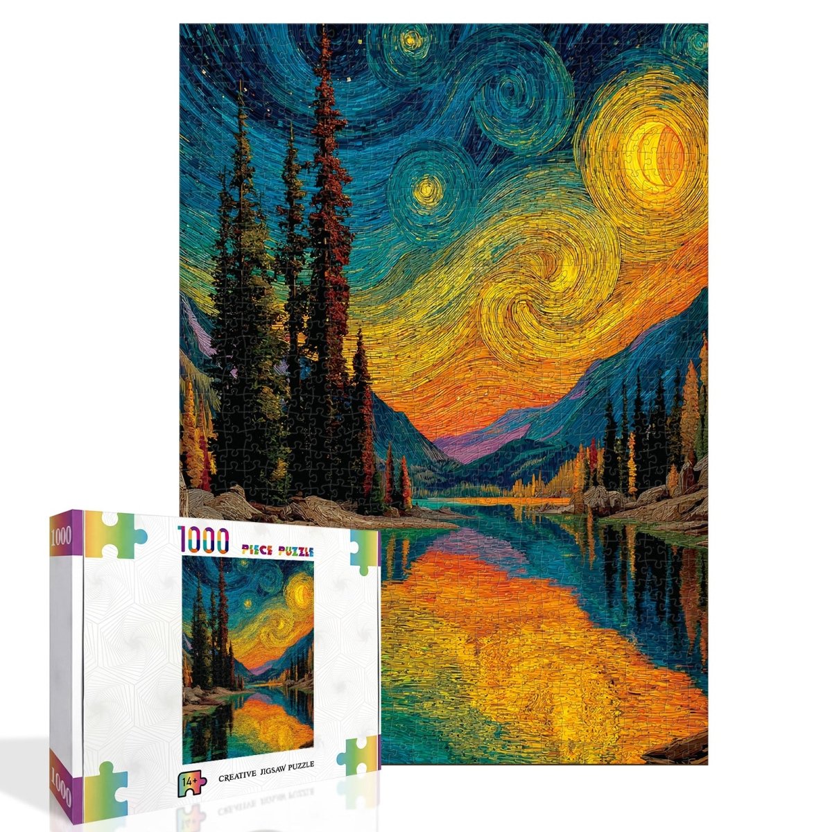 kaayee-cardboard-puzzle-starry-forest-1000-teile-standard image 2