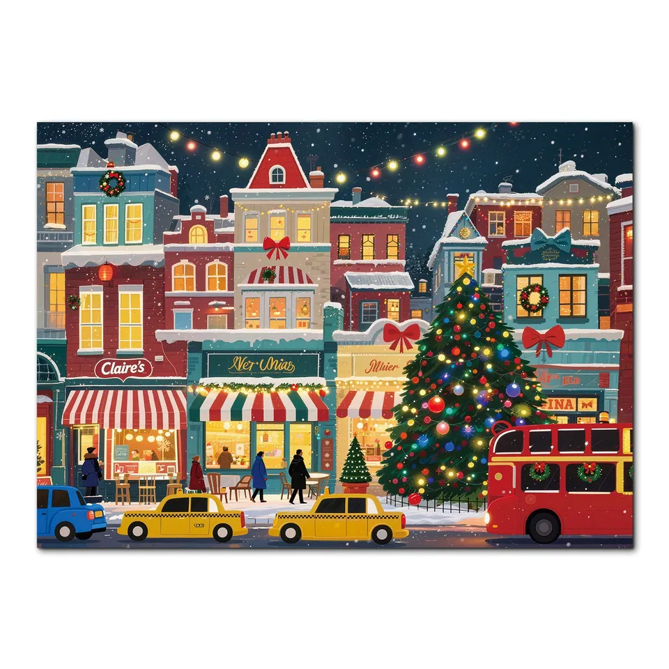 kaayee-christmas-town-street-1000-teile-kartonpuzzle-standard-edition image 1