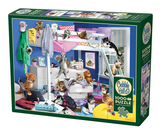 cobble-hill-1000-piece-kitten-slumber-party-puzzle-1000-teile-katze image 1