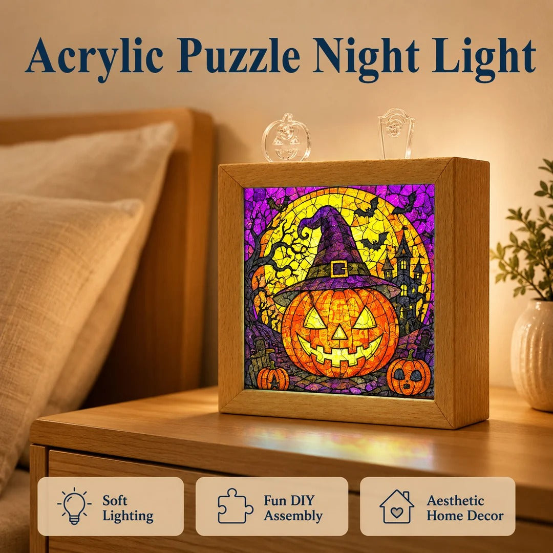 kaayee-pumpkin-lantern-night-puzzle-nachtlicht-holzrahmen image 5