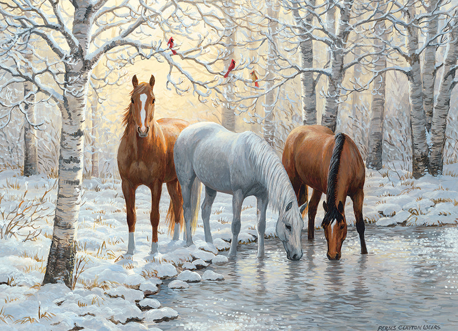 cobble-hill-winter-trio-1000-teile-puzzle-pferde image 2