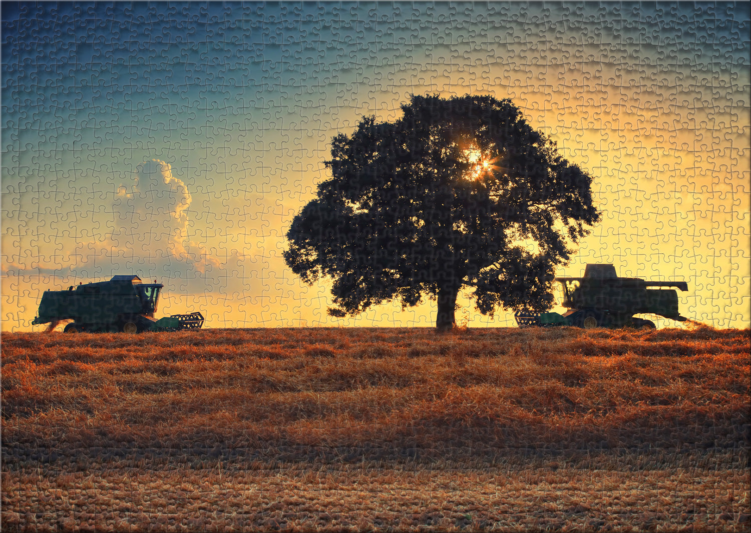 ulmer-puzzleschmiede-erntezeit-puzzle-1000-teile-traktor image 2