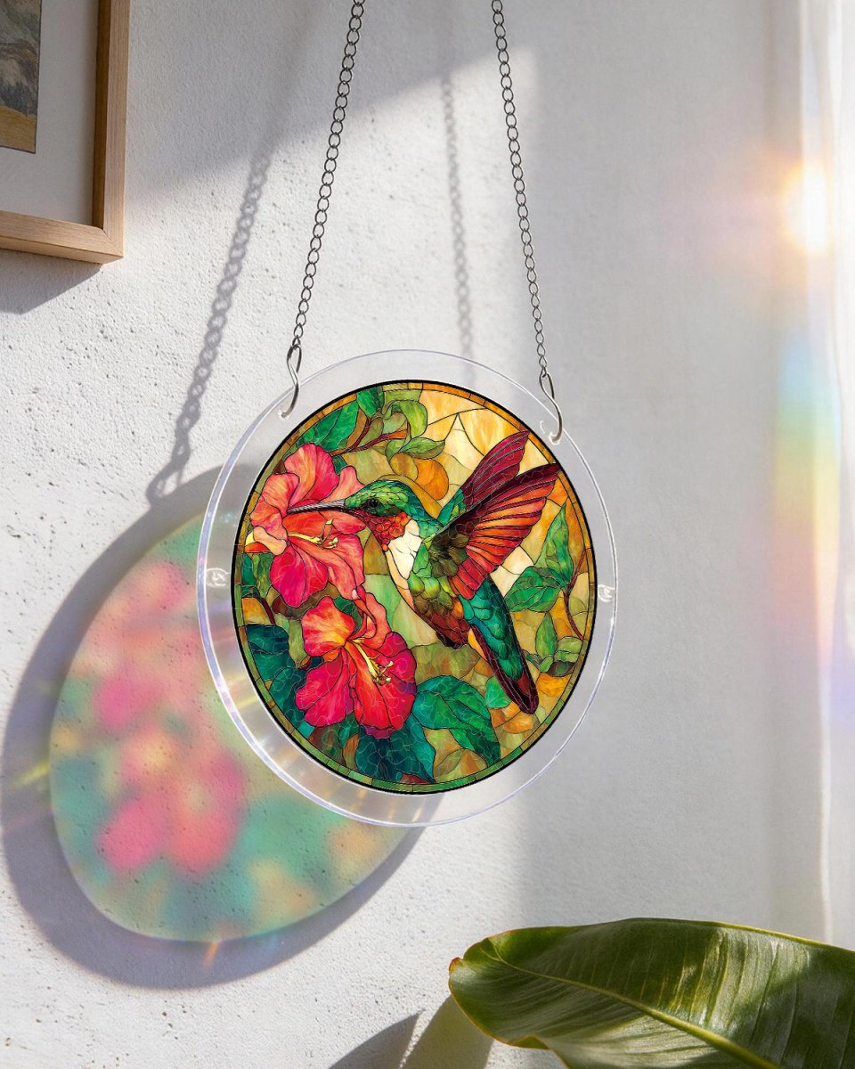 kaayee-suncatcher-puzzle-emerald-flame-hummingbird-light-acrylpuzzle-large image 5