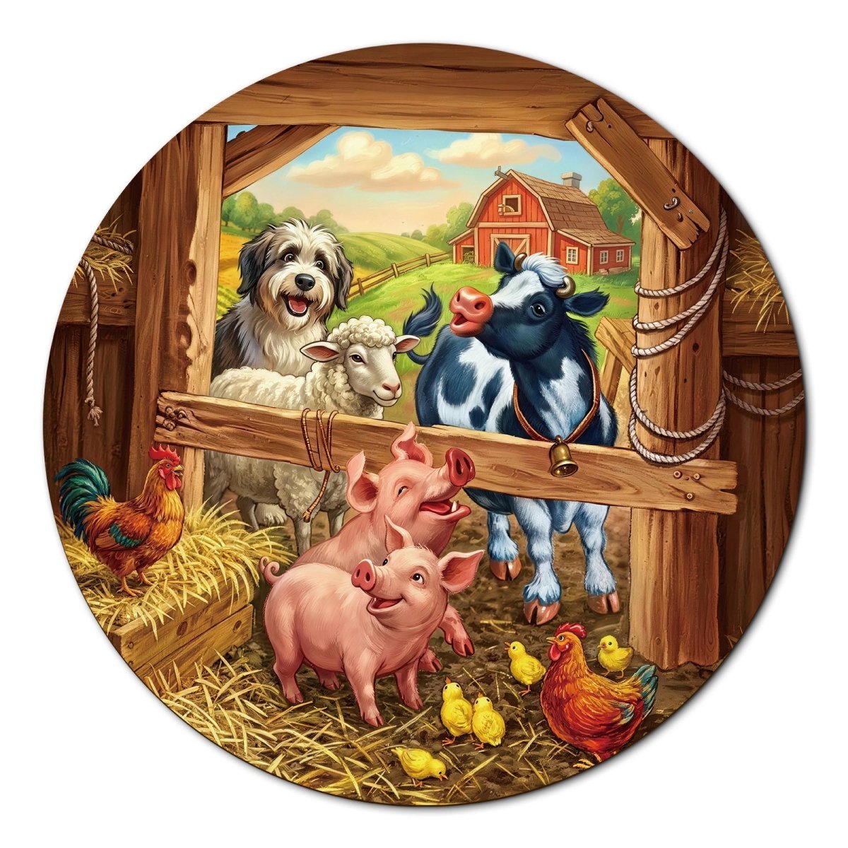 kaayee-cardboard-puzzle-cute-critter-farm-1000-teile-eco image 1