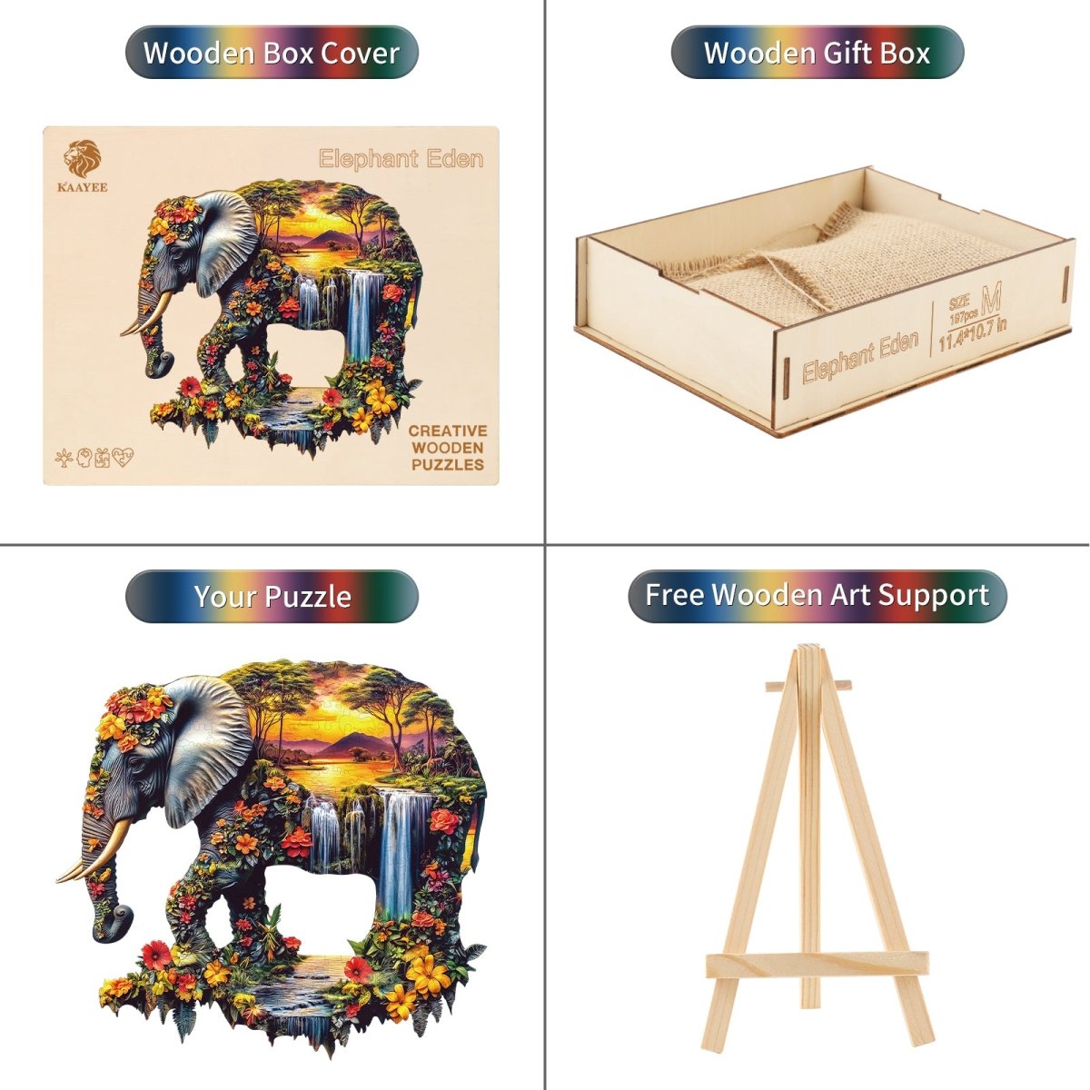 kaayee-wooden-elephant-eden-holzpuzzle-medium-tiermotiv image 3