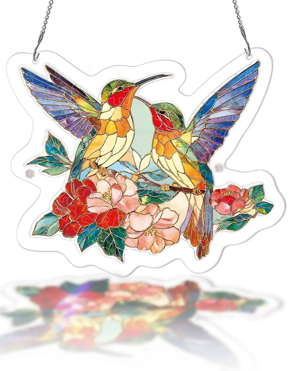 kaayee-suncatcher-puzzle-two-birds-of-spring-suncatcher-medium image 1