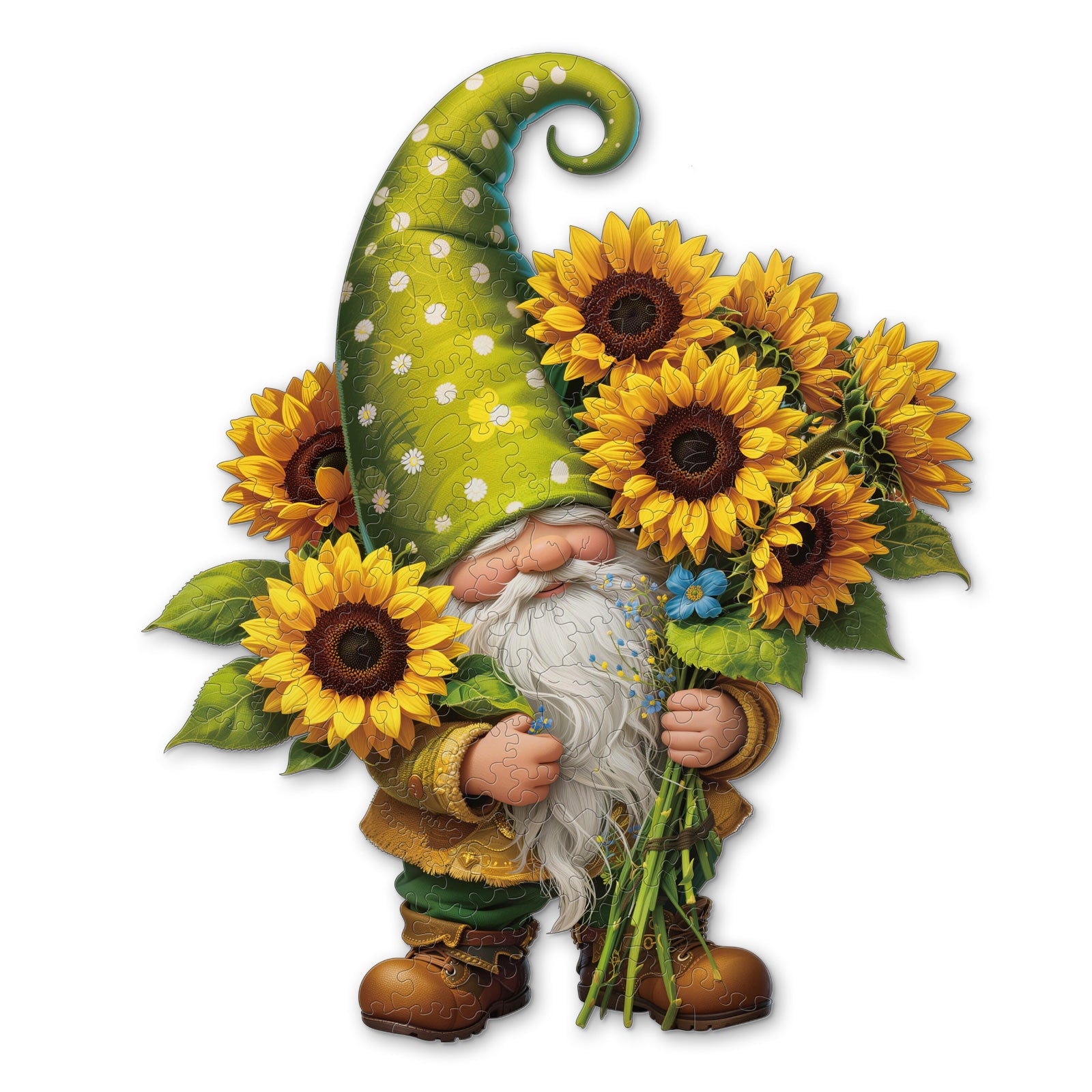 kaayee-sunflower-gnome-holzpuzzle-medium-sonnenblume image 1