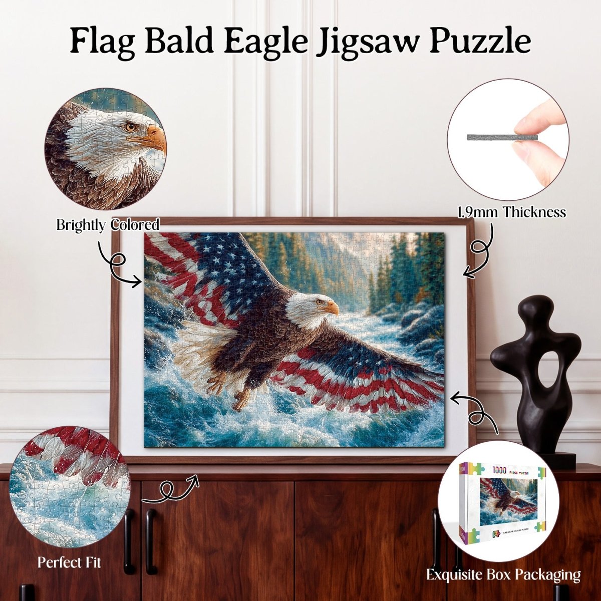 kaayee-flag-bald-eagle-1-puzzle-1000-teile-standard image 3