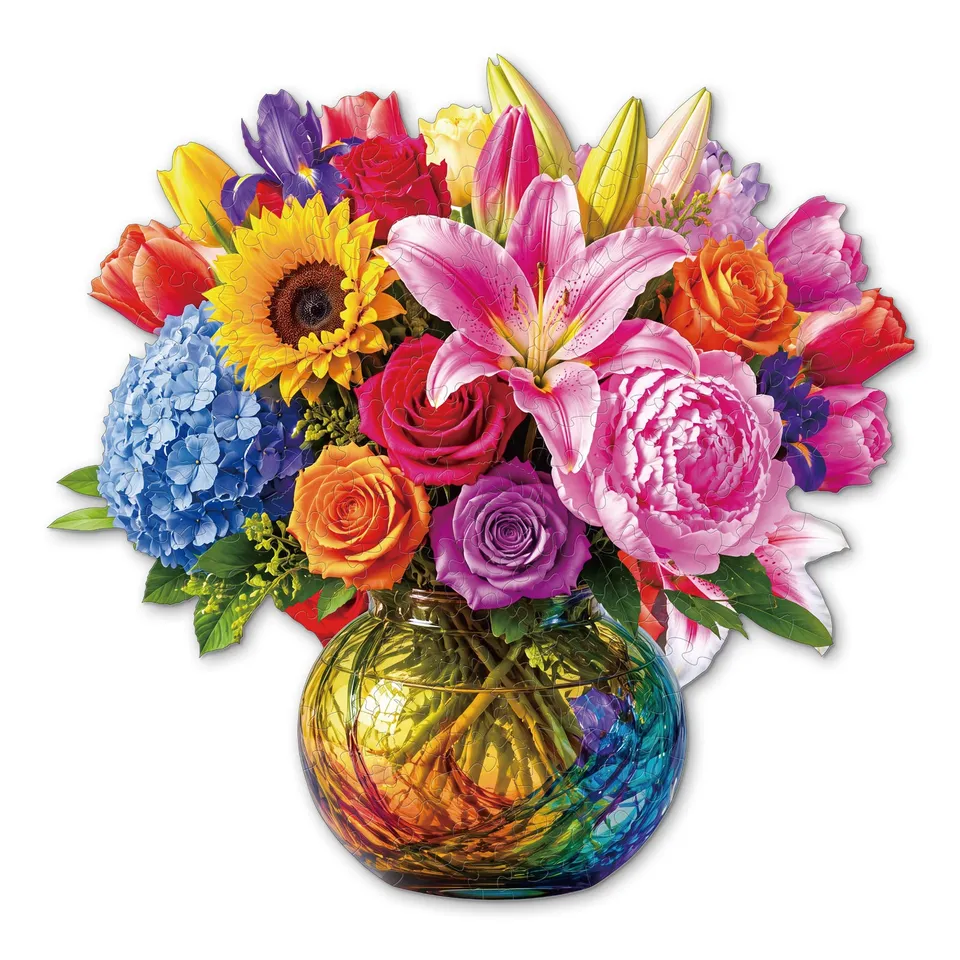 kaayee-rainbow-blooms-holzpuzzle-medium-blumenmotiv image 1