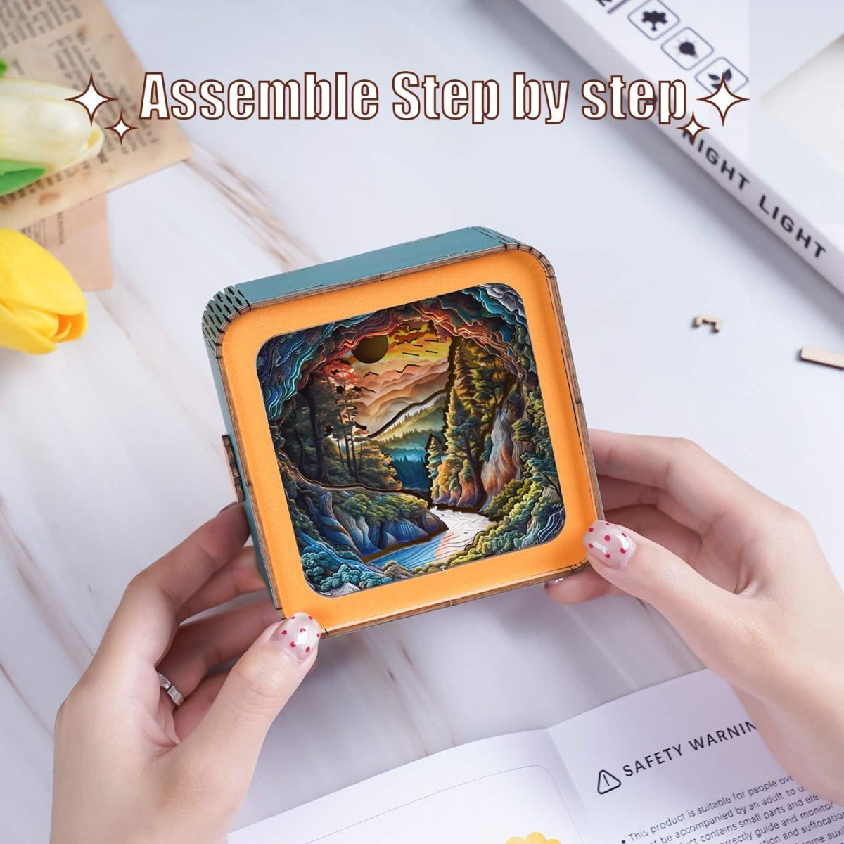 kaayee-night-light-sunset-wilderness-path-3d-holzpuzzle image 5