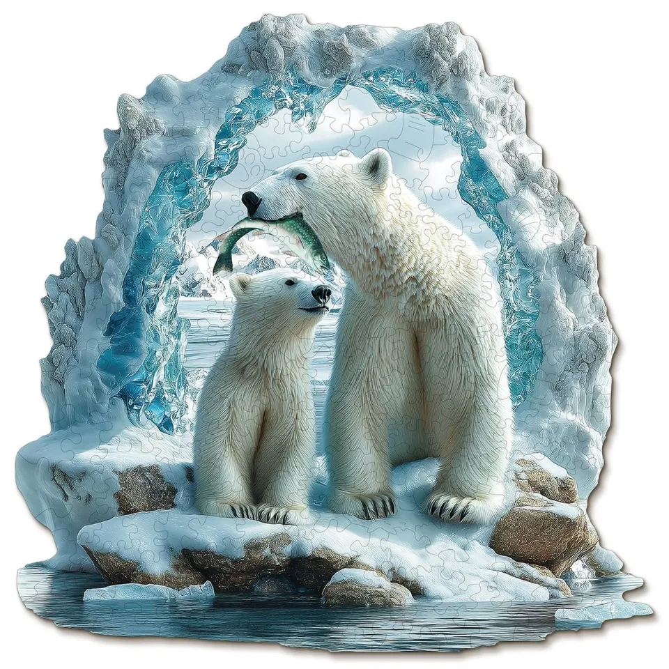 kaayee-wooden-puzzle-eisb-r-mutter-kind-holzpuzzle-medium image 1