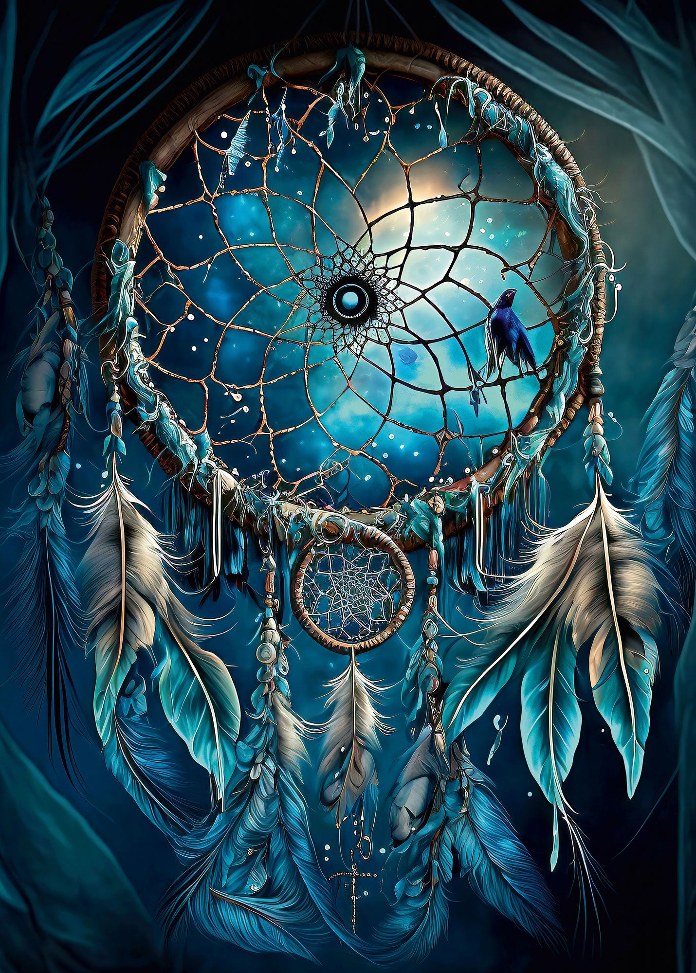 ulmer-puzzleschmiede-indian-dreamcatcher-puzzle-2000-traumf-nger image 1