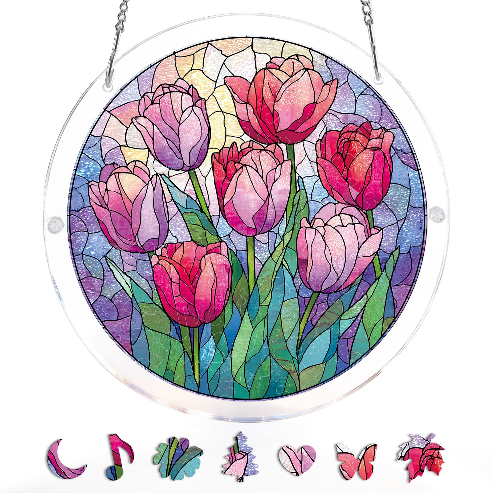 kaayee-suncatcher-puzzle-morning-glow-tulips-mittel-acryl image 3