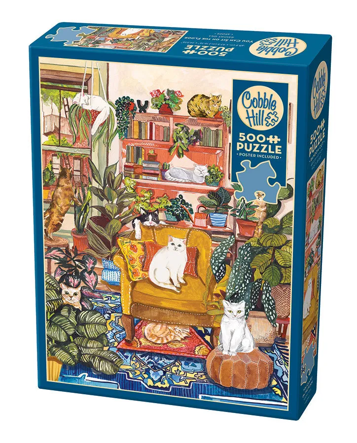 cobble-hill-500-piece-you-can-sit-on-the-floor-puzzle-katzen-500-teile image 1