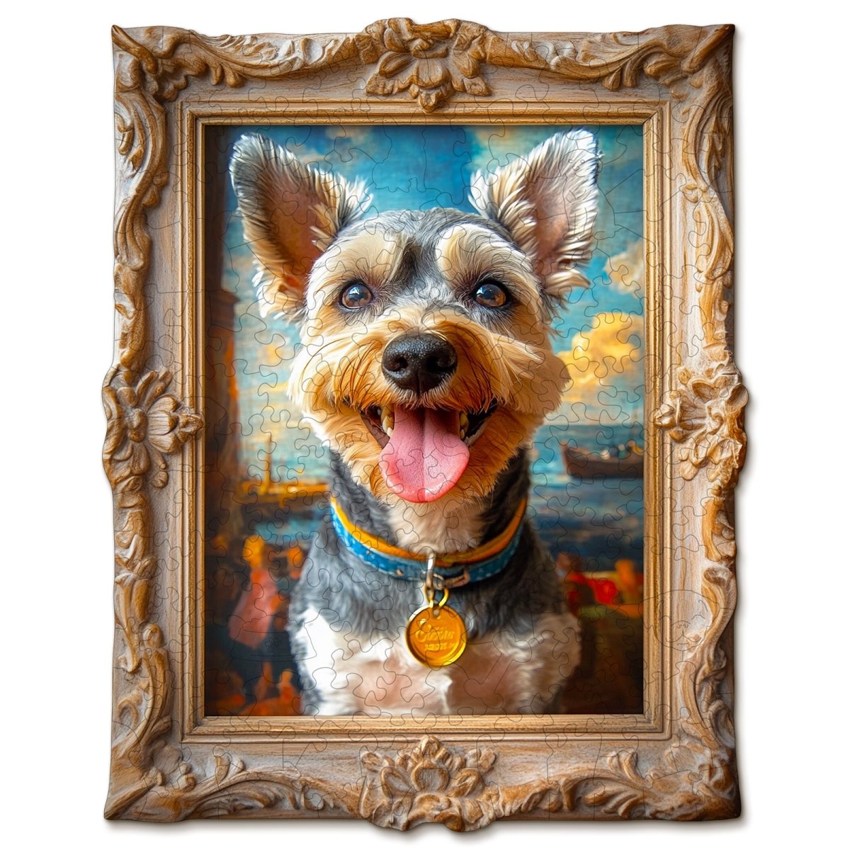 kaayee-wooden-puzzle-dog-photo-frame-holzpuzzle-hund-m image 1