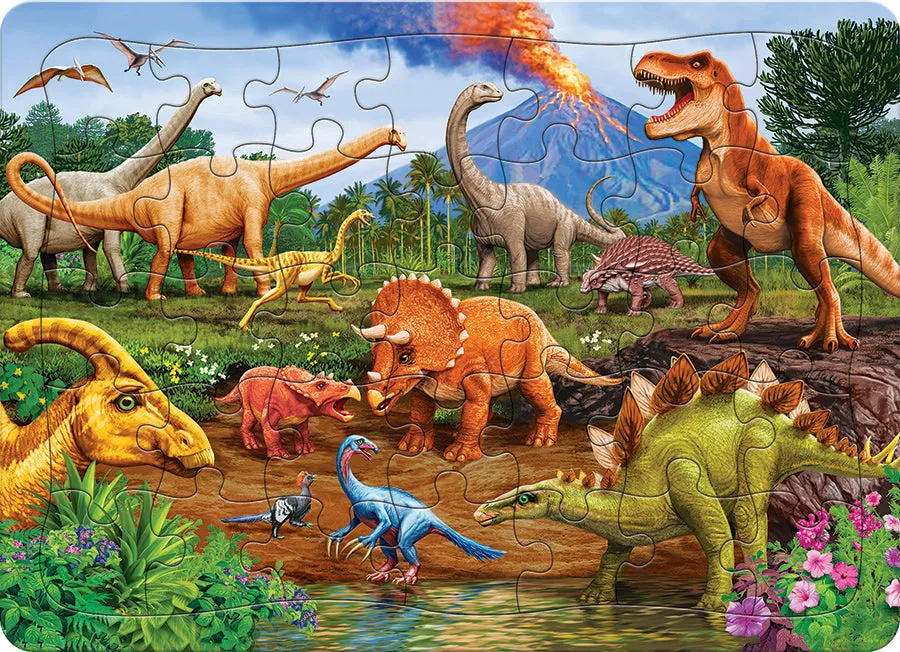 cobble-hill-tray-puzzles-triceratops-friends-rahmenpuzzle-35t image 1