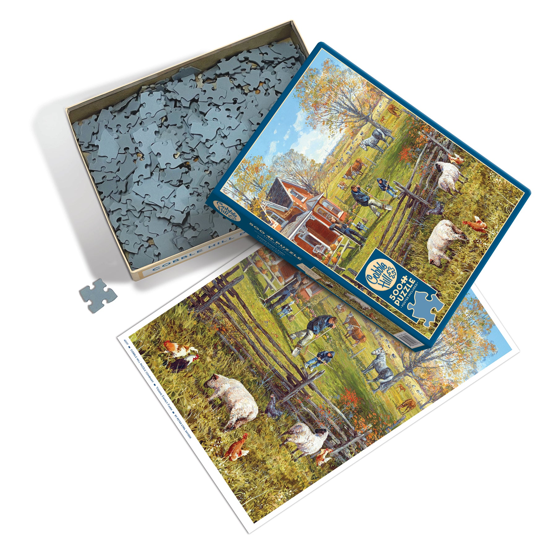 cobble-hill-500-piece-young-family-farm-puzzle-500-teile-herbst image 3