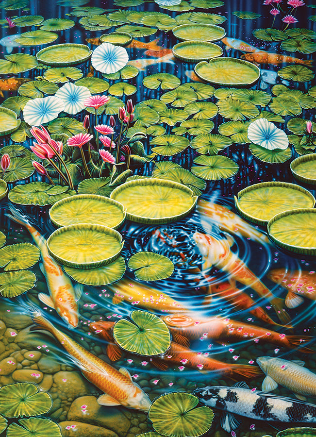 cobble-hill-1000-piece-koi-pond-fische-teich-puzzle image 2