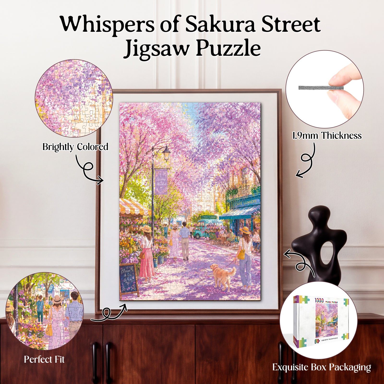kaayee-cardboard-puzzle-whispers-of-sakura-street-1000-teile image 3