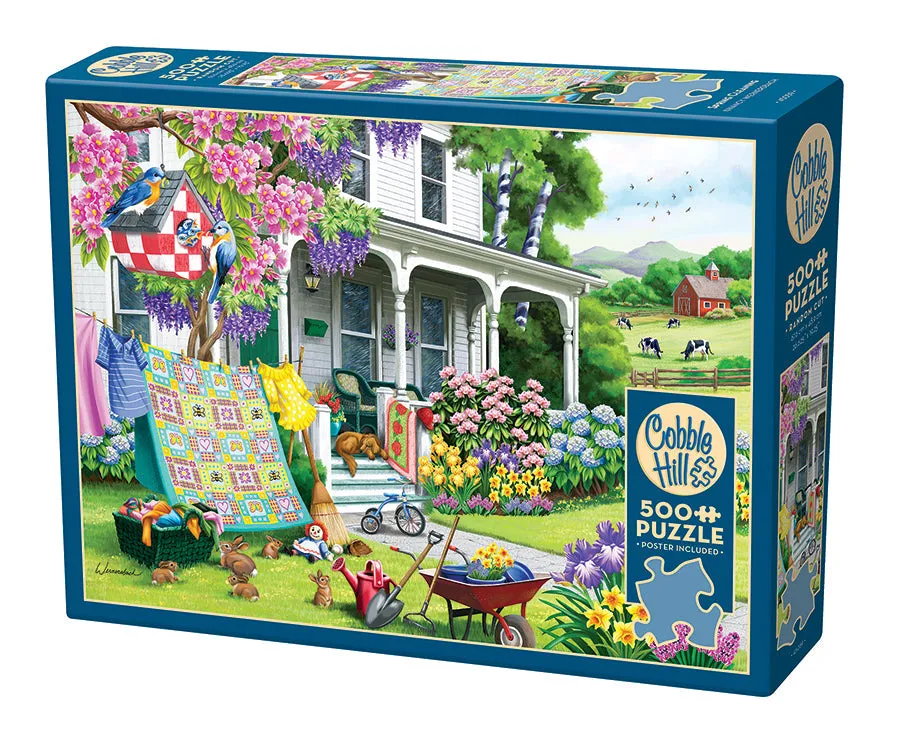 cobble-hill-spring-cleaning-puzzle-500-teile-fr-hling-bauernhof image 1