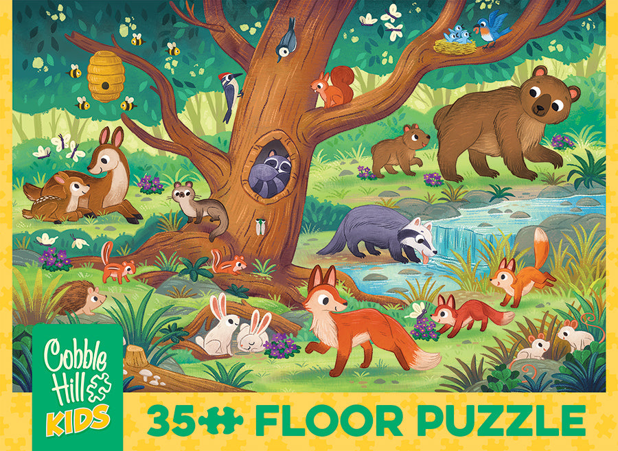 cobble-hill-floor-bear-and-friends-bodenpuzzle-35-teile-wald image 6