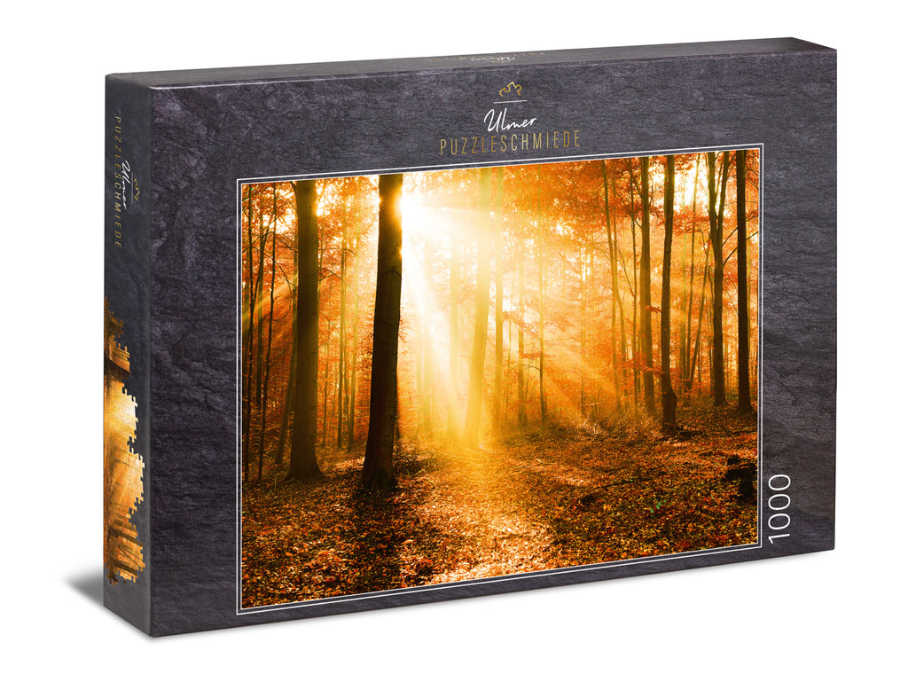 ulmer-puzzleschmiede-puzzle-1000-teile-goldener-herbstwald image 1