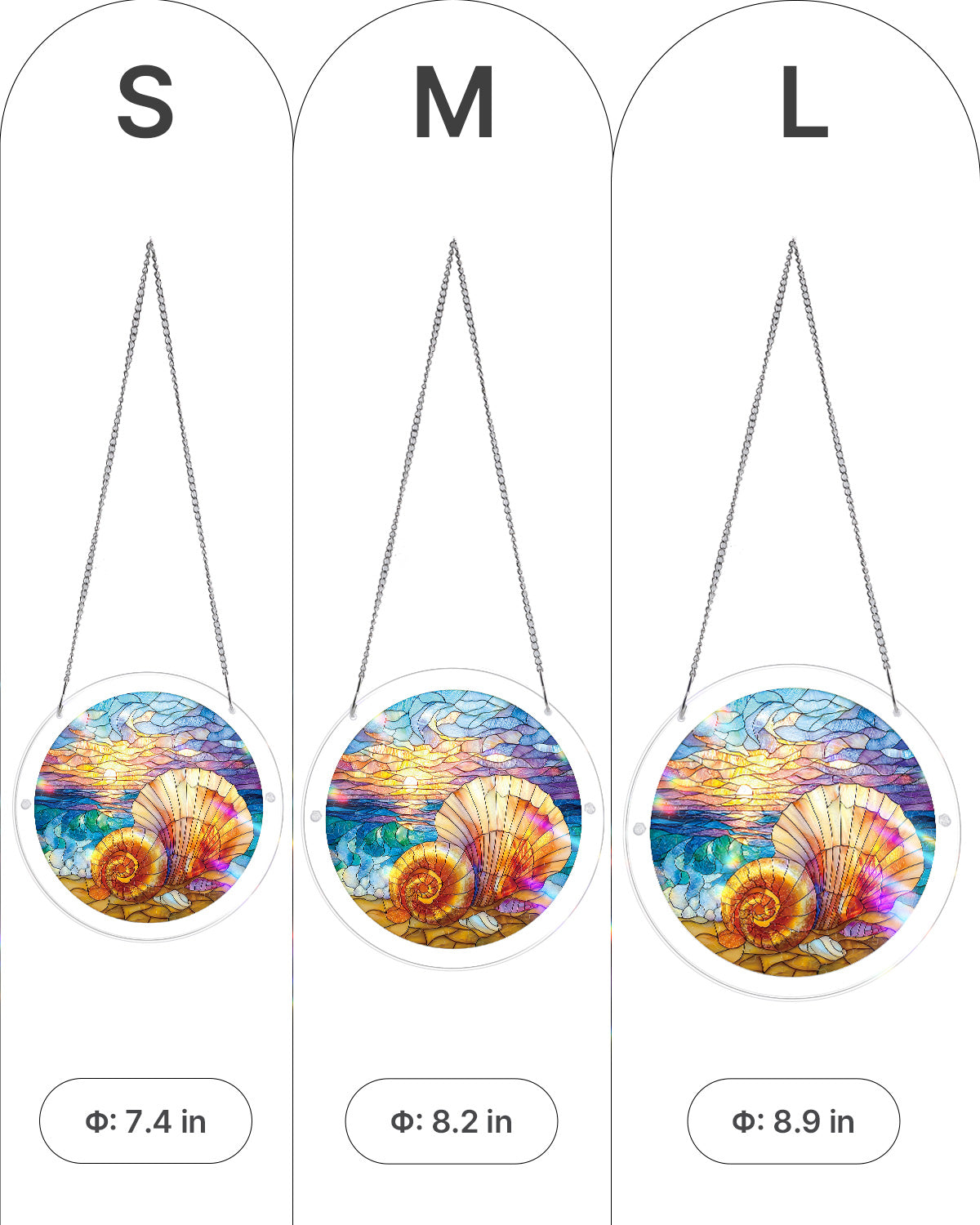 kaayee-suncatcher-puzzle-ocean-echo-shell-fensterdeko-muschel-acryl image 5