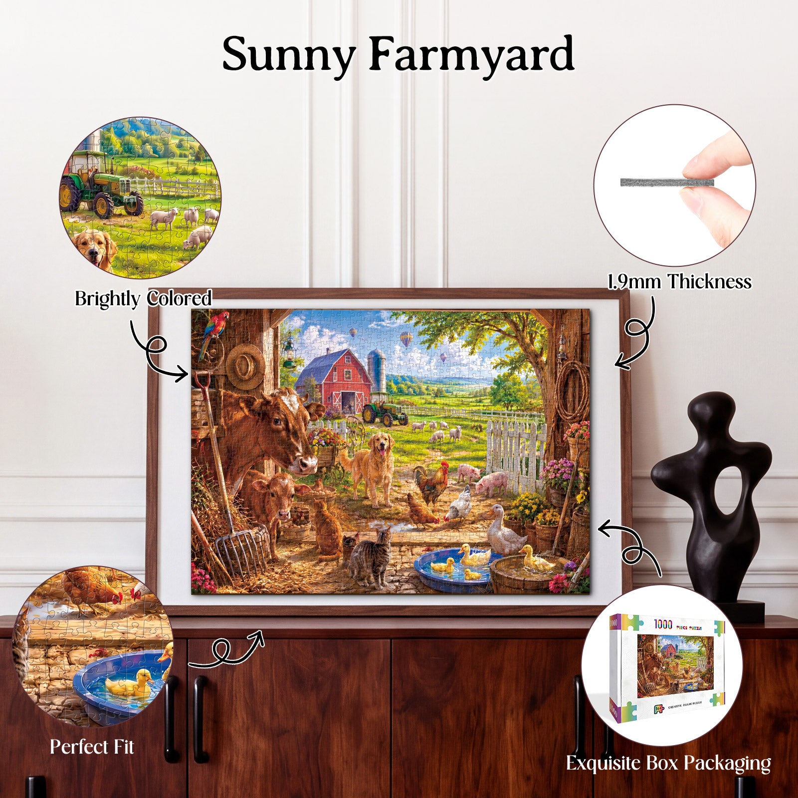 kaayee-sunny-farmyard-1000-teile-puzzle-eco-white-board-bauernhof image 3