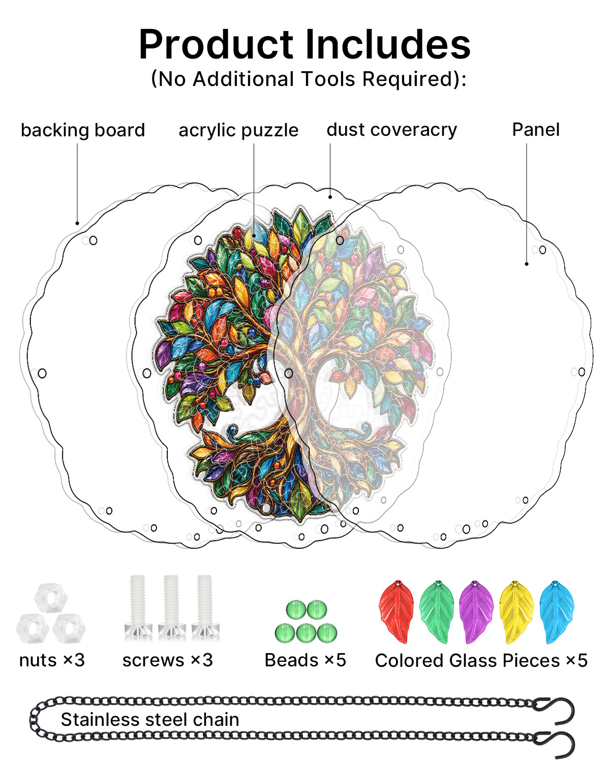 kaayee-wind-chime-tree-of-life-windspiel-small-bunt-18-cm image 5