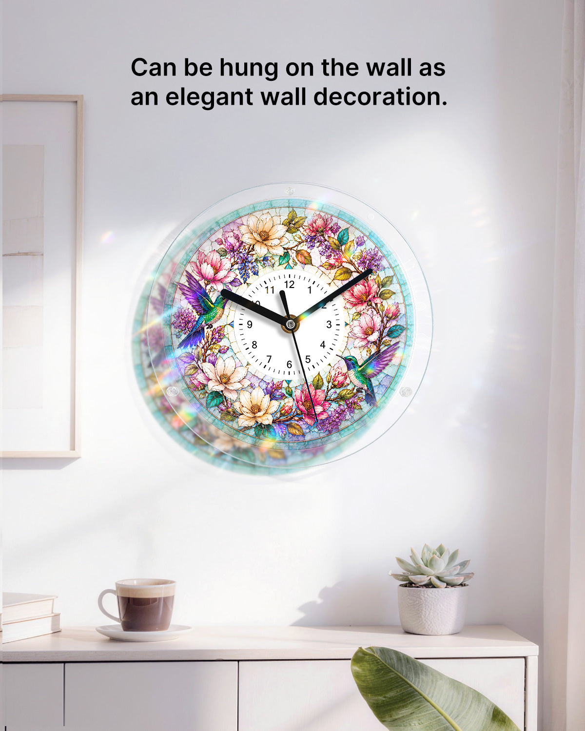 kaayee-hummingbird-garden-acryl-puzzle-uhr-regular-size image 4