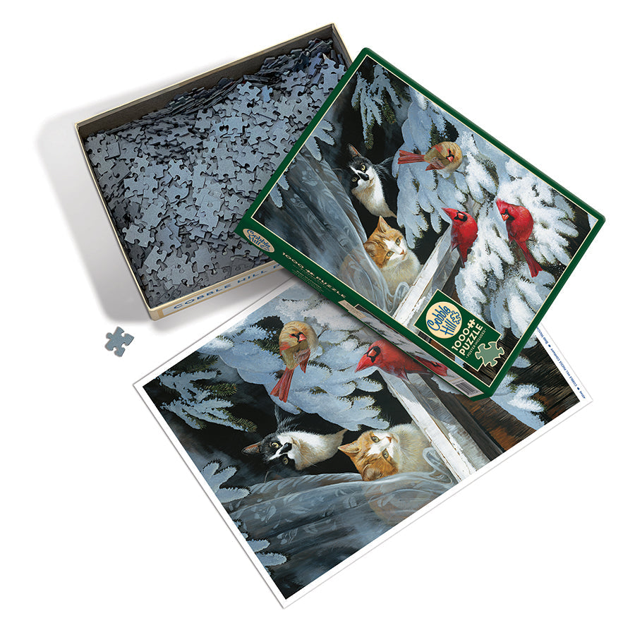 cobble-hill-1000-piece-bird-watchers-puzzle-1000-teile-winter image 3
