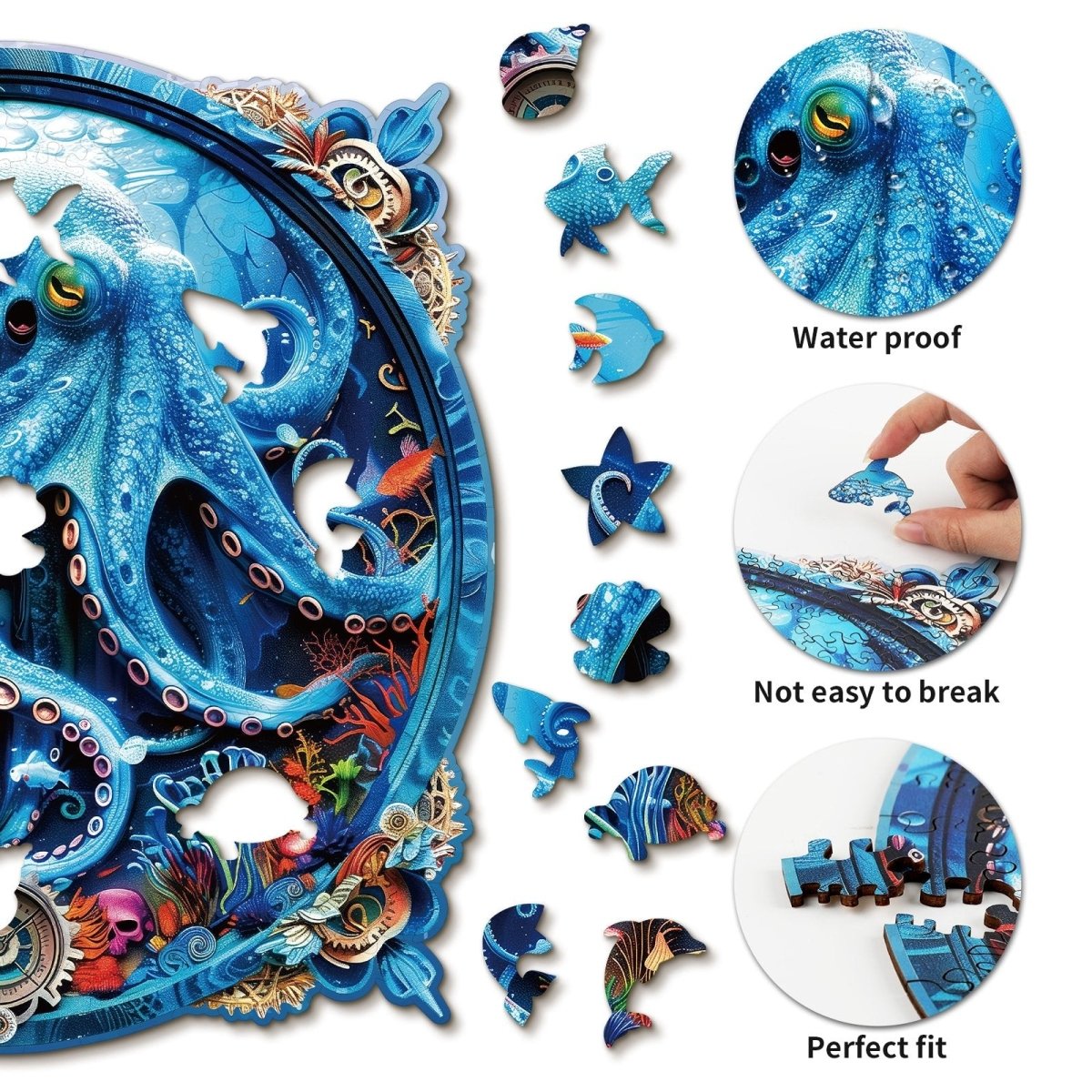 kaayee-wooden-deep-sea-octopus-holzpuzzle-medium-oktopus image 2