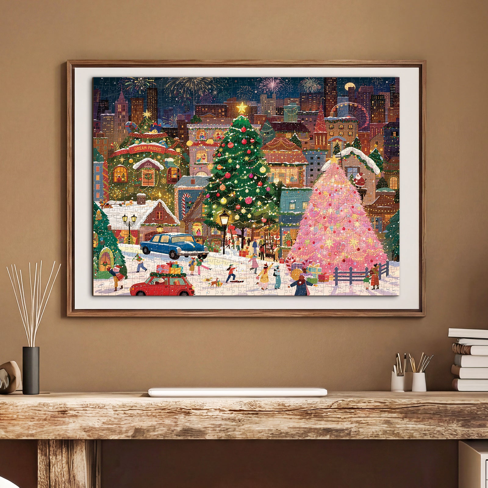 kaayee-cardboard-puzzle-snowy-christmas-square-1000-teile-eco image 5