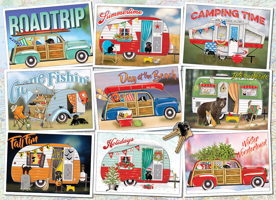 cobble-hill-1000-teile-hitting-the-road-puzzle-camper-reise image 2