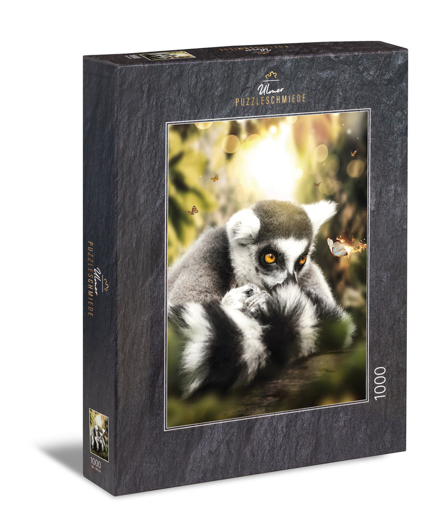ulmer-puzzleschmiede-madagascar-1000-teile-puzzle-lemur-dschungel image 1