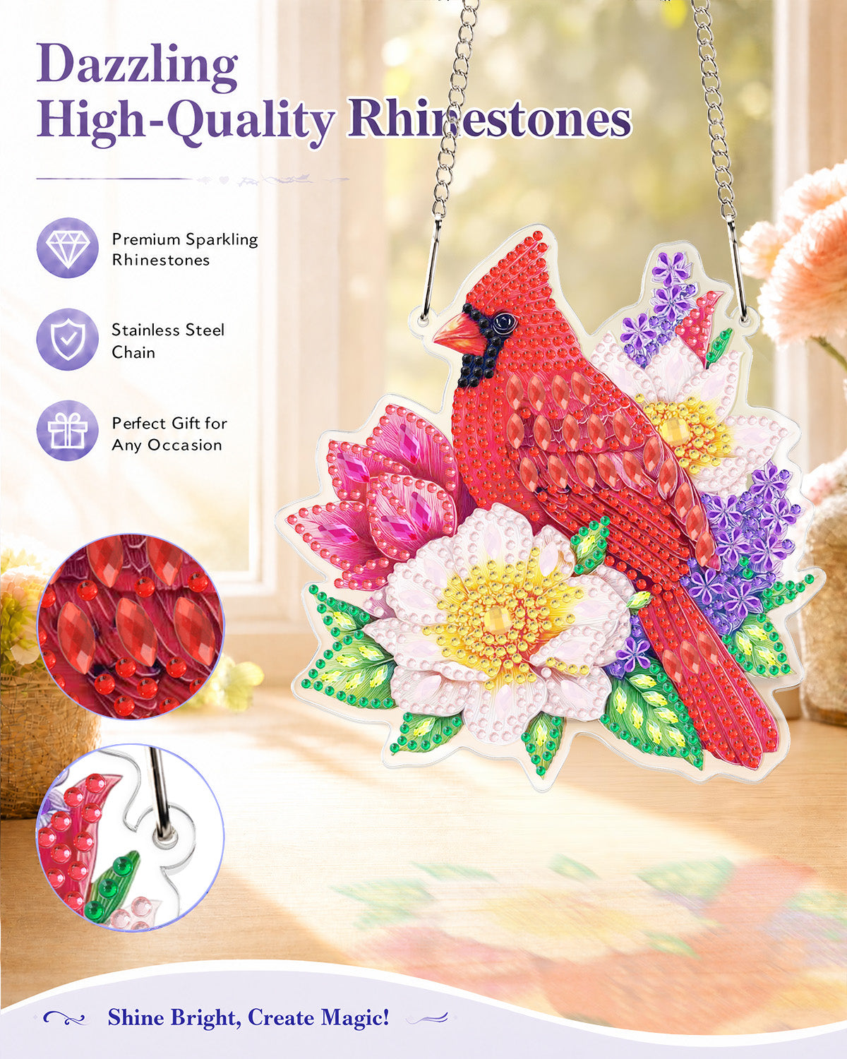 kaayee-cardinal-garden-suncatcher-diamond-art-bastelset-rot image 4