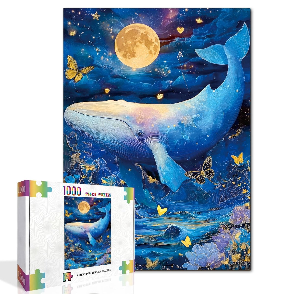 kaayee-cardboard-moonlit-whale-puzzle-1000-teile-standard image 2