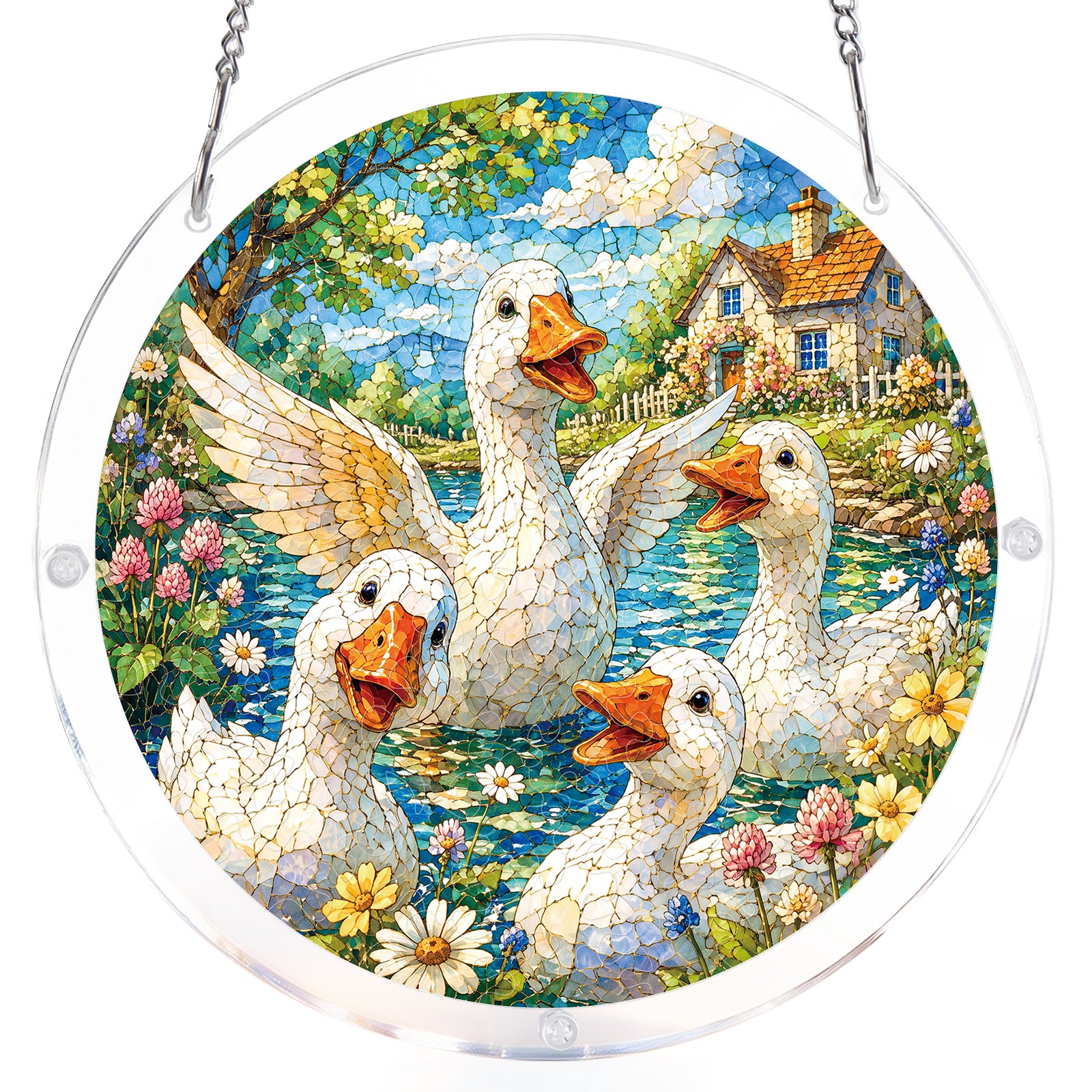 kaayee-suncatcher-puzzle-lakeside-goose-fensterbild-large-garten image 7