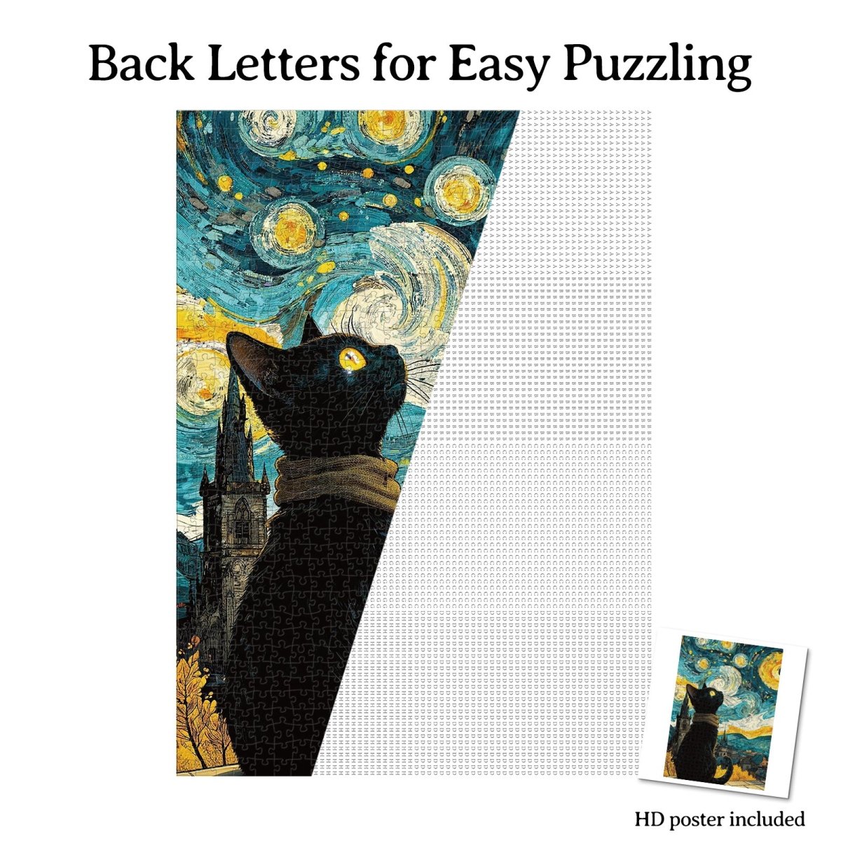 kaayee-cardboard-puzzle-moonlit-black-cat-1000-teile-schwarz image 8